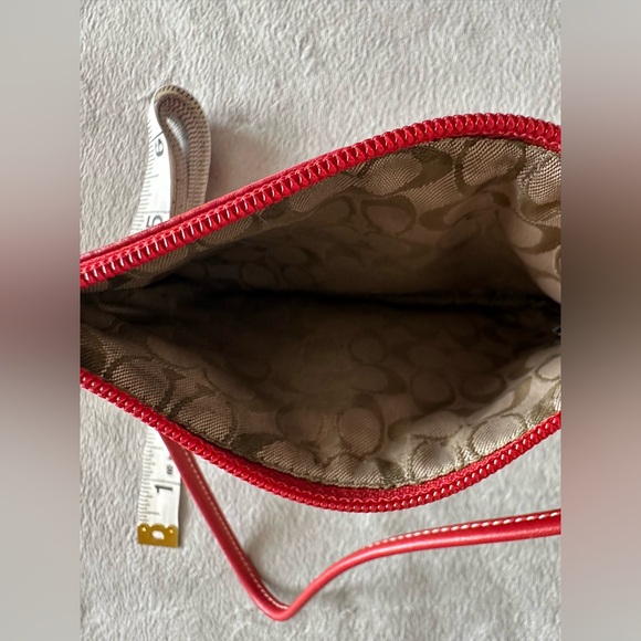 Coach Red Leather Wristlet - Picture 4 of 5